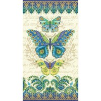 Picture of Peacock Butterflies Counted Cross Stitch Kit, 8x15in, butterfly