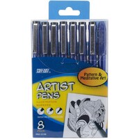 Picture of Pro Art Artist Pens, Black, Pack of 8