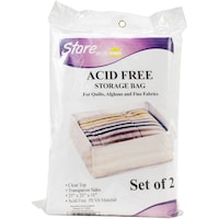 Picture of Innovative Home Creations Acid-Free Storage Bag, Clear Top, 25"X21"X11", Pack of 2