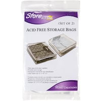 Picture of Innovative Home Creations Acid-Free Storage Bag, Clear Plastic, Pack of 2