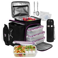 A2S Leakproof Complete Meal Prep Lunch Box Set, Set of 8pcs
