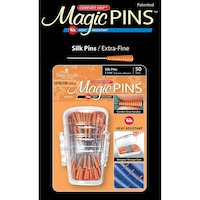 Taylor Seville Silk Extra Fine Magic Pins, Orange, Pack of 50Pcs