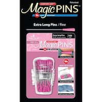 Taylor Seville Extra Long Magic Pins, Pink, Pack of 100pcs
