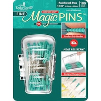 Taylor Seville Fine Patchwork Magic Pins, Green, Pack of 100Pcs