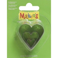 Makin's Heart Desing Clay Cutters, Pack of 3pcs 3pcs