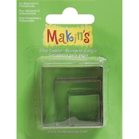 Makins Square Design Clay Cutters, Pack of 3pcs
