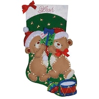 Picture of Teddy Bear Fun Stocking Felt Applique Kit, 18in