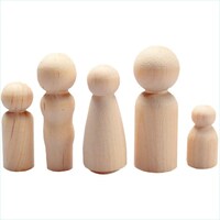 Hygloss Wood People, Assorted Shapes & Sizes, Pack of 40