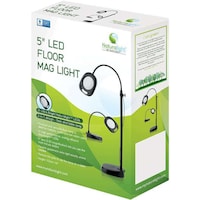 Naturalight LED 5" Floor Magnifying Light Black