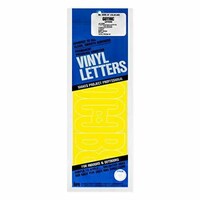 Permanent Adhesive Vinyl Letters, 6in, Pack of 94pcs, Yellow