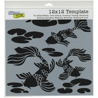 Crafters Workshop Template, Koi Pond, 12"X12"