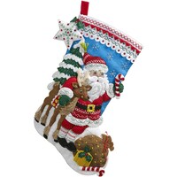 Bucilla Nordic Santa Felt Applique Stocking Kit, 18in