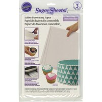 Picture of Wilton White Sugar Sheets Edible Decorating Paper, Pack of 3