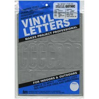 Permanent Adhesive Vinyl Letters & Numbers, 3in, Pack of 160pcs, Silver