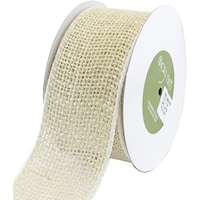Picture of May Arts Wired Burlap Ribbon, Natural 2-1/2" x 10yd
