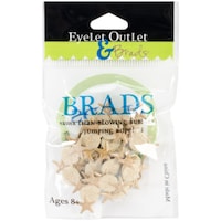 Picture of Eyelet Outlet Corner Shell Shape Brads, QBRD2-249, Pack of 12pcs