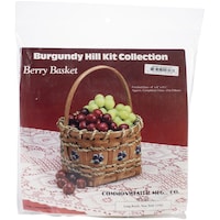 Basketry Supplies Commonwealth Basket Burgundy Hill Basket Kit, Berry Basket, 4"X4"X4.5"