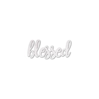 Picture of Mix The Media Wood Script Words, Blessed, White