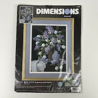 Dimensions Crewel Embroidery Kit, Lilacs & Lace Tulips Flower Bouquet
