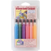 Picture of Sakura Hobby Craft 3-D Crystal Lacquer Color Pens, Pastel, Pack of 6