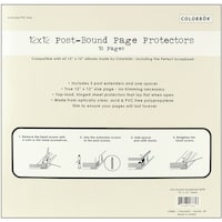 Colorbok Top-Loading Page Protectors, 12" x 12"