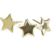 Picture of Creative Impressions Metal Paper Fasteners, Stars, Gold, Pack of 50