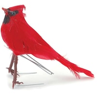 Midwest Design Feather Birds, Red Male Cardinal, 5" -  Pack of 1