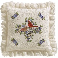 Picture of Janlynn Candlewicking Embroidery Kit Cardinals & Berries Pillow, 14”