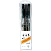 Picture of Yasutomo Calligraphy Chisel Tip Markers, Black, Pack of 3