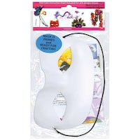 Mask-It Form Half Face, White, 5.5 Inch
