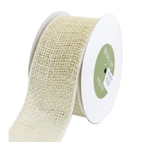 Picture of May Arts Wired Burlap Ribbon, Light Natural, 2-1/2" x 10yd