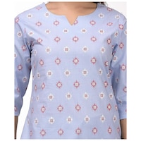 Picture of SKARLEY Women Geometric Print Top And Pyjama Set, Blue