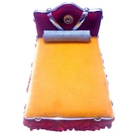 Futurez Key Wood Laddu Gopal Bed, LG Bed Box01, Multicolour, 8 inches