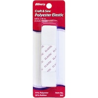 Picture of Allary Polyester Elastic, White, .75"X1yd