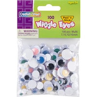 Picture of Peel & Stick Wiggle Eyes, 7mm To 15mm, Pack of 100, 3446-06