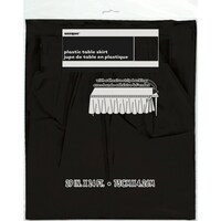 Picture of Unique Industries Plastic Table skirt, Black, 29"x14'
