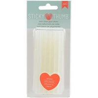 Sticky Thumb Mini Hot Glue Sticks, 4" X.28", 2 Pack of 4