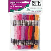 Picture of Janlynn Cotton Embroidery Floss Pack, 3001-30, Pastel Colors, 8.7yd, Pack of 36