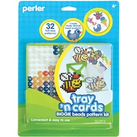 Perler Tray 'n Cards Pattern Kit, Biggie Beads