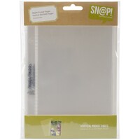 Snap! Pocket Pages For 4" x 6" Binders, Pack of 10 (1) 4" x 6" Vertical Pocket