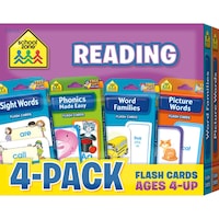 School Zone Reading Flash Card, 76645040459, 4Packs