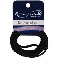 Picture of Realeather Crafts Sof-Suede Lace, Gothic Black, .094" x 2yd