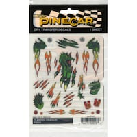 PineCar Flaming Dragon Dry Transfer, P4018