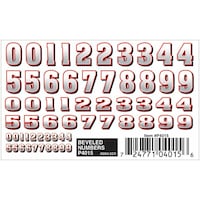 Picture of PineCar Woodland Scenics PineCar Dry Transfer Decals, Beveled Numbers All Scales