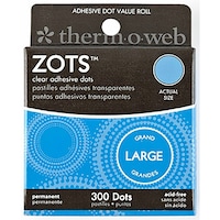 Picture of Therm O Web Thermoweb Zots Adhesive Dots-Large, Clear, 1/2" x 1/64", Thick 300/Pkg