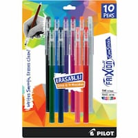 Picture of Pilot Pen Pilot FriXion Erasable Gel Pens, Assorted Colors, 10 Pens
