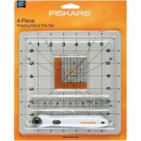 Fiskars Rotatng Mat & Trim Set 8" x 8"-, 1-003907