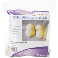 Innovative Home Creations Wool Dryer Balls, White, Pack of 4