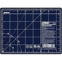 Picture of OLFA Double-Sided Self-Healing Rotary Mat, Navy, 6" x 8"