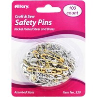 Allary Safety Pins, Pack of 100